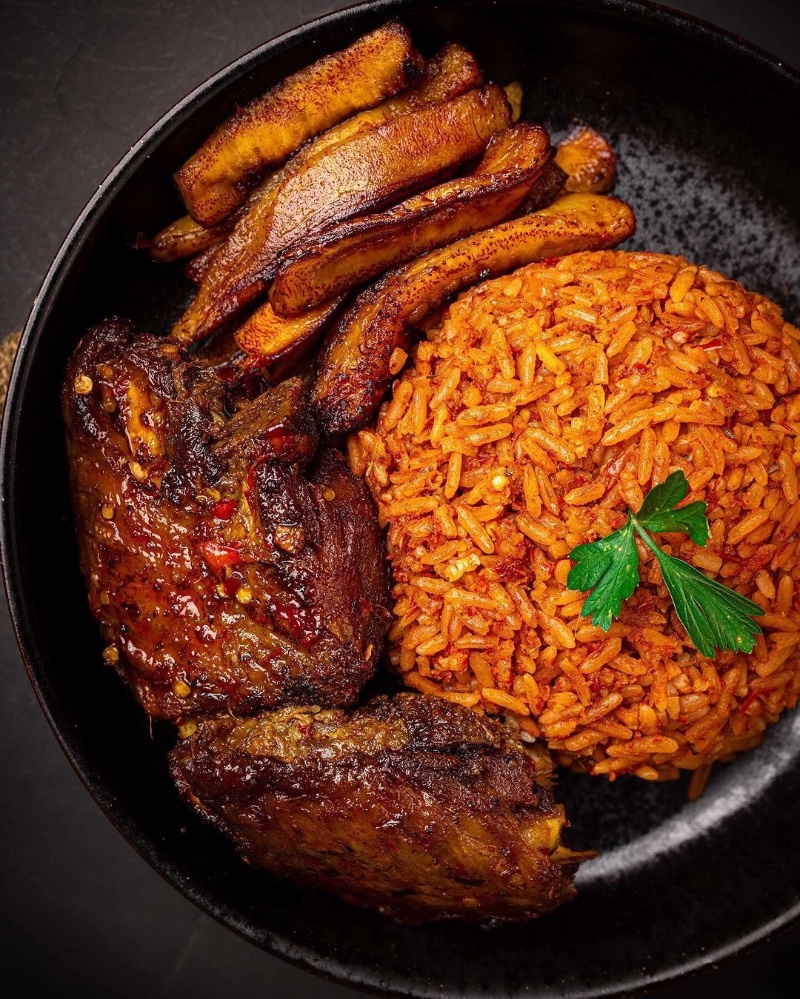 Jollof rice with chicken