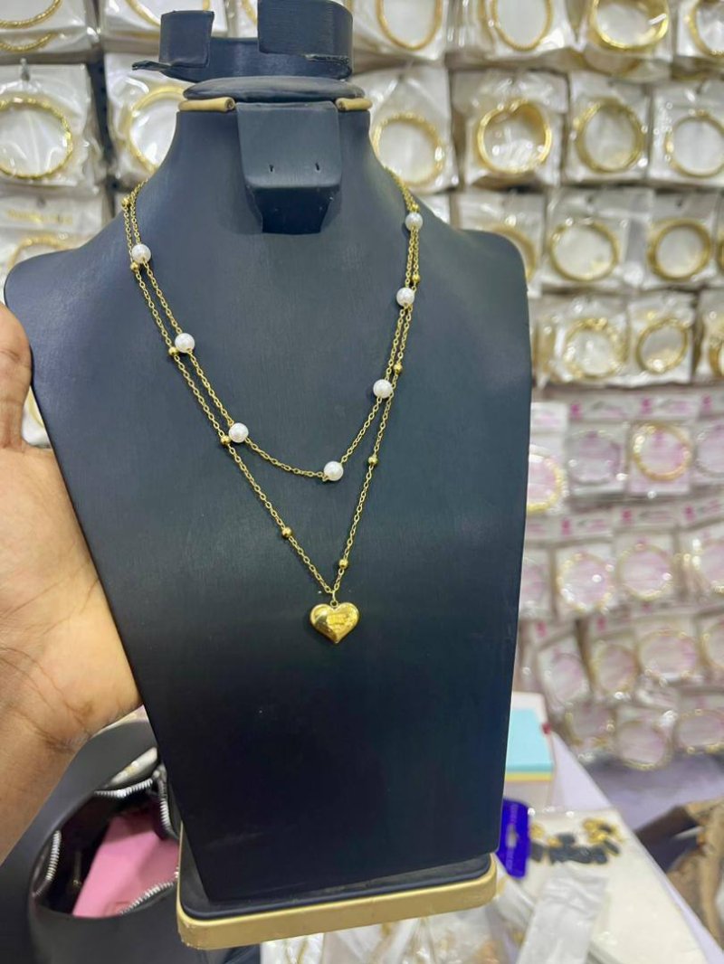 Steel steps necklace