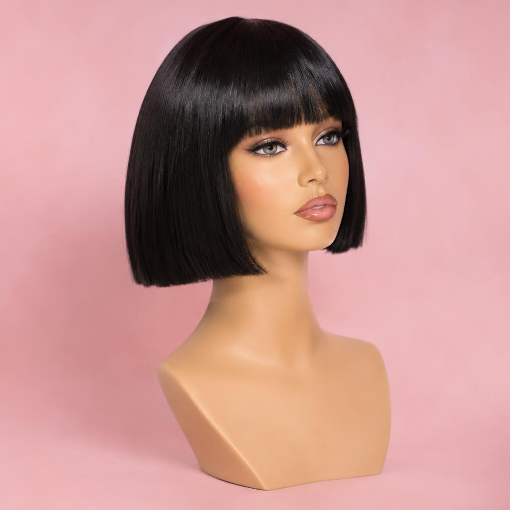 Sleek Bob with Fringe, 12 inch